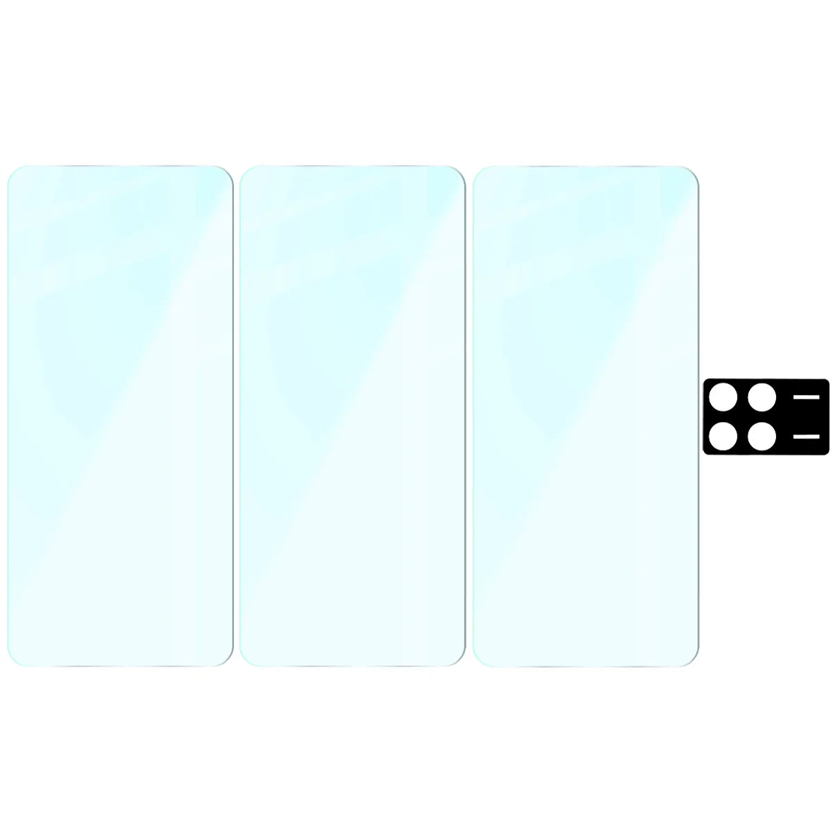 Gehärtetes Glas - 3 Stück + Kameraschutz für Xiaomi POCO F6 Pro, Bizon Glass Clear Pack