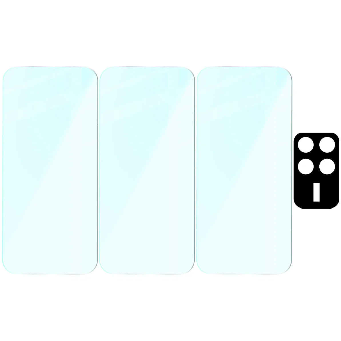 Gehärtetes Glas - 3 Stück + Kameraschutz für Xiaomi POCO F8 Pro, Bizon Glass Clear Pack