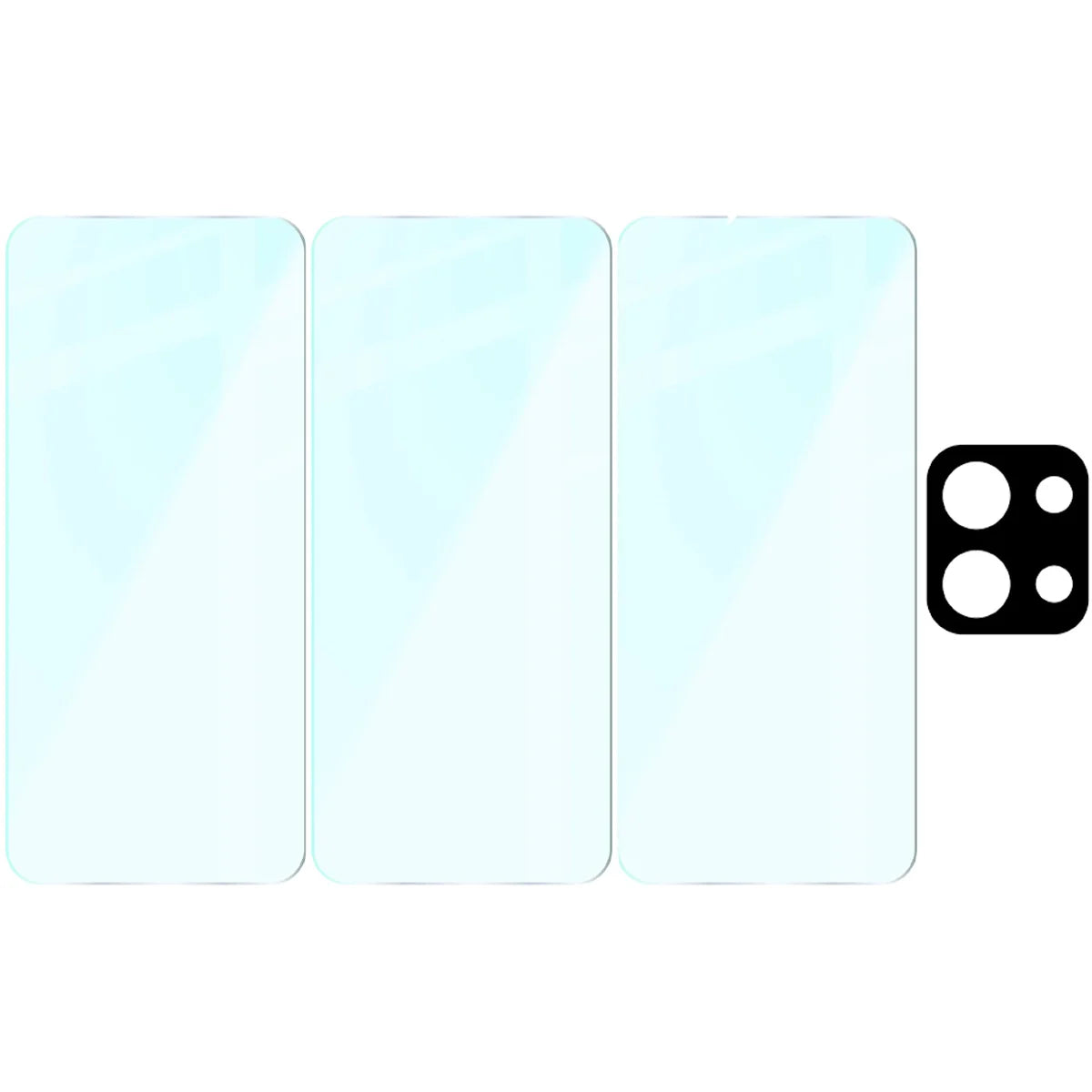 Gehärtetes Glas - 3 Stück + Kameraschutz für Xiaomi Redmi 15C 4G / 5G, Bizon Glass Clear Pack