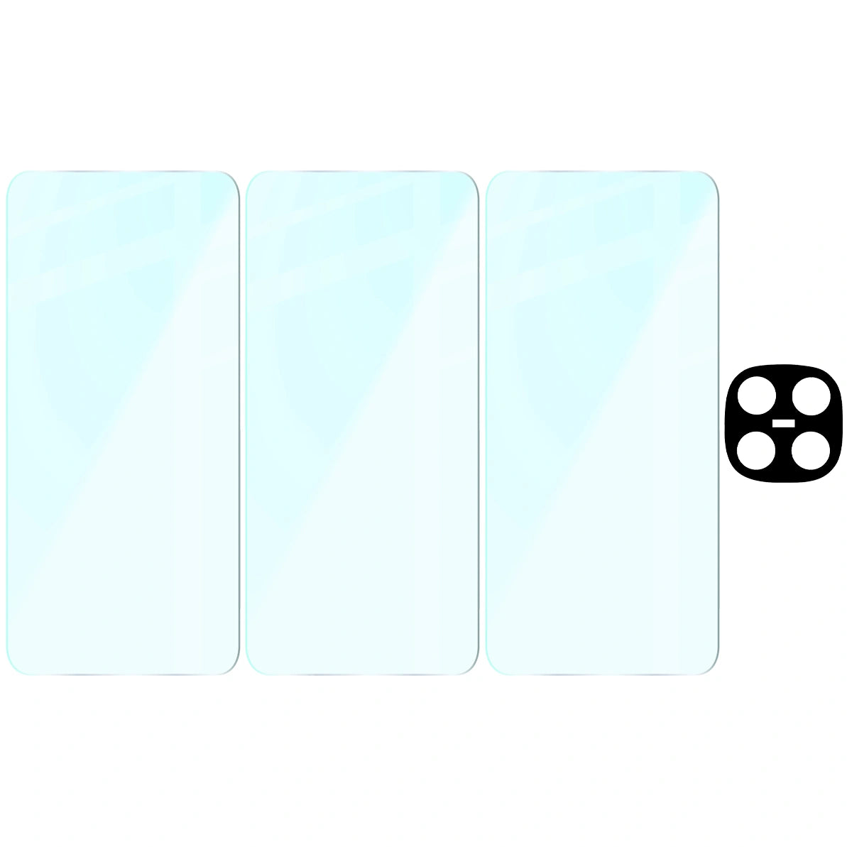 Gehärtetes Glas - 3 Stück + Kameraschutz für Xiaomi Redmi Note 15 Pro 5G, Bizon Glass Clear Pack