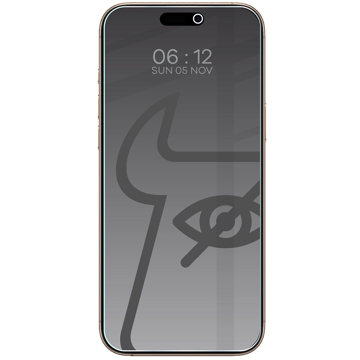 Gehärtetes Glas mit Privatschutzfilter für iPhone 16 Pro Max, Bizon Glass Clear Shadow, getönt