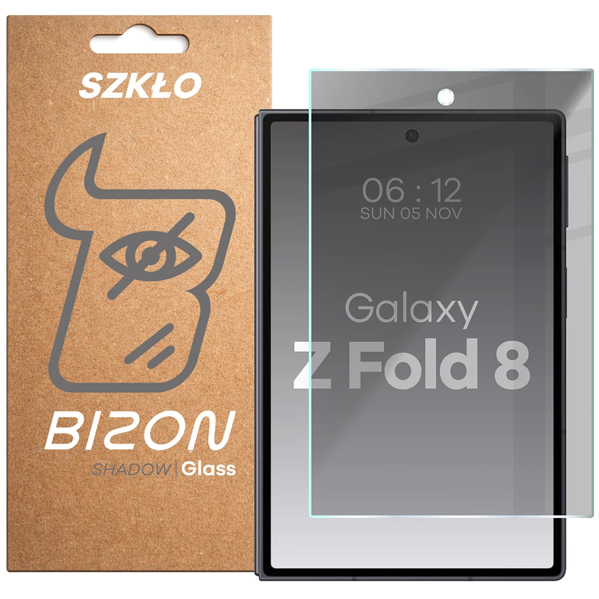 Gehärtetes Glas mit Privatschutzfilter für Galaxy Z Fold8, Bizon Glass Clear Shadow, (1/4)