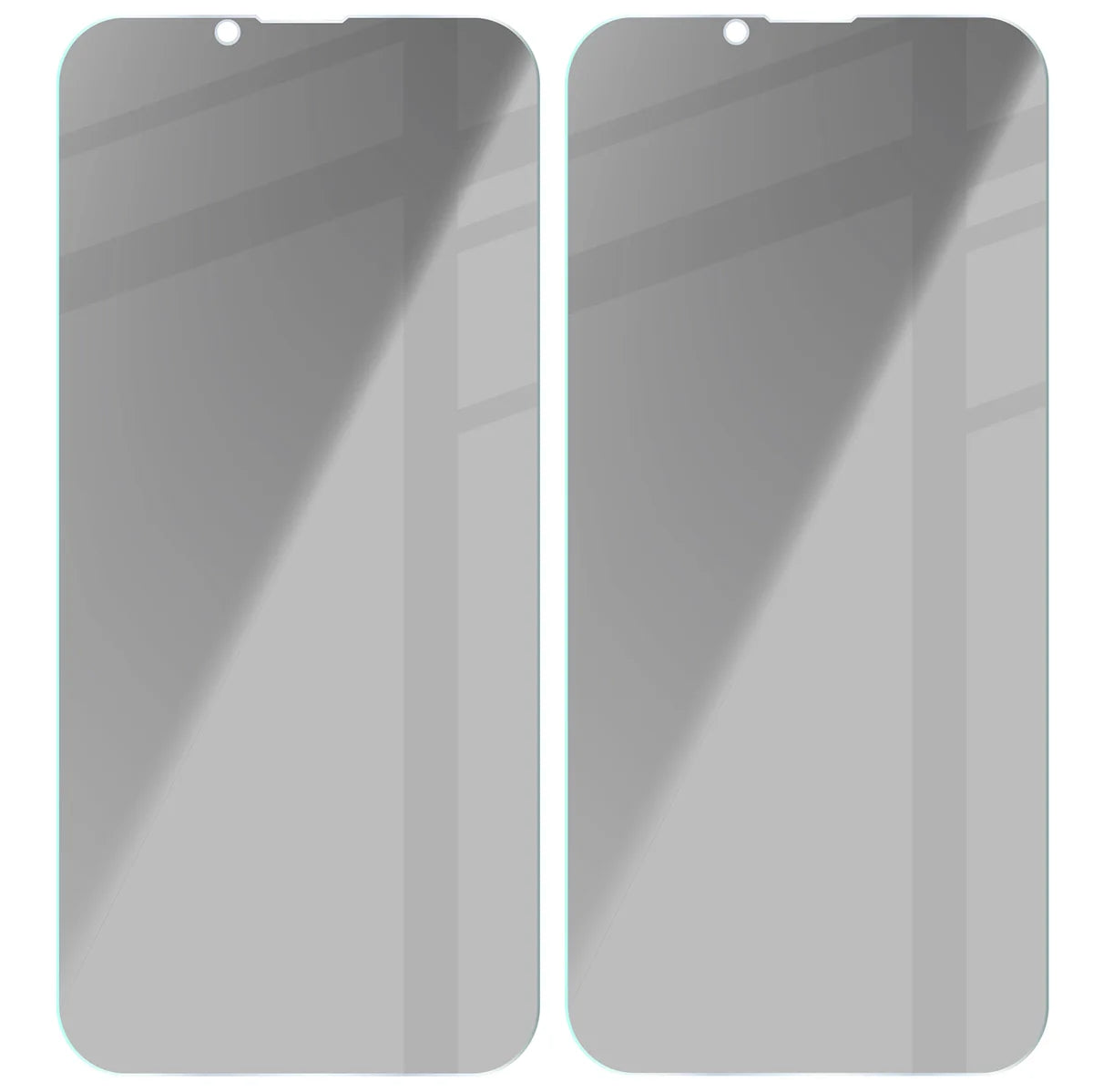 Gehärtetes Glas mit Privatschutzfilter für iPhone 17e / 16e / 14 / 13 Pro / 13, Bizon Glass Clear Shadow Duo, getönt, 2 Stück