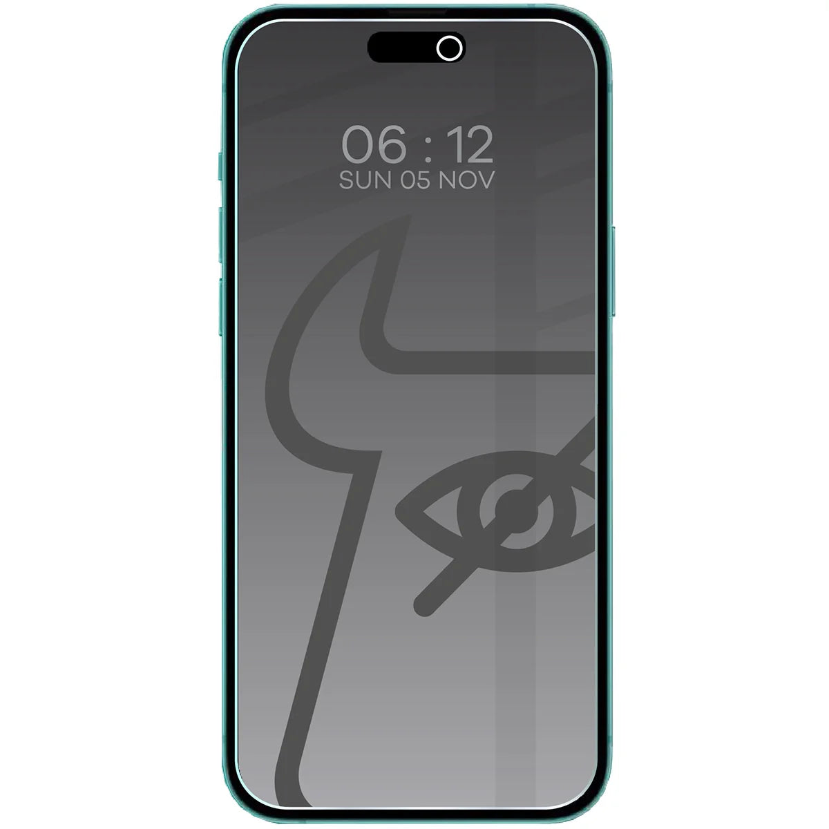 Gehärtetes Glas mit Privatschutzfilter für iPhone 15 / 15 Pro / 16 , Bizon Glass Clear Shadow Duo, getönt, 2 Stück