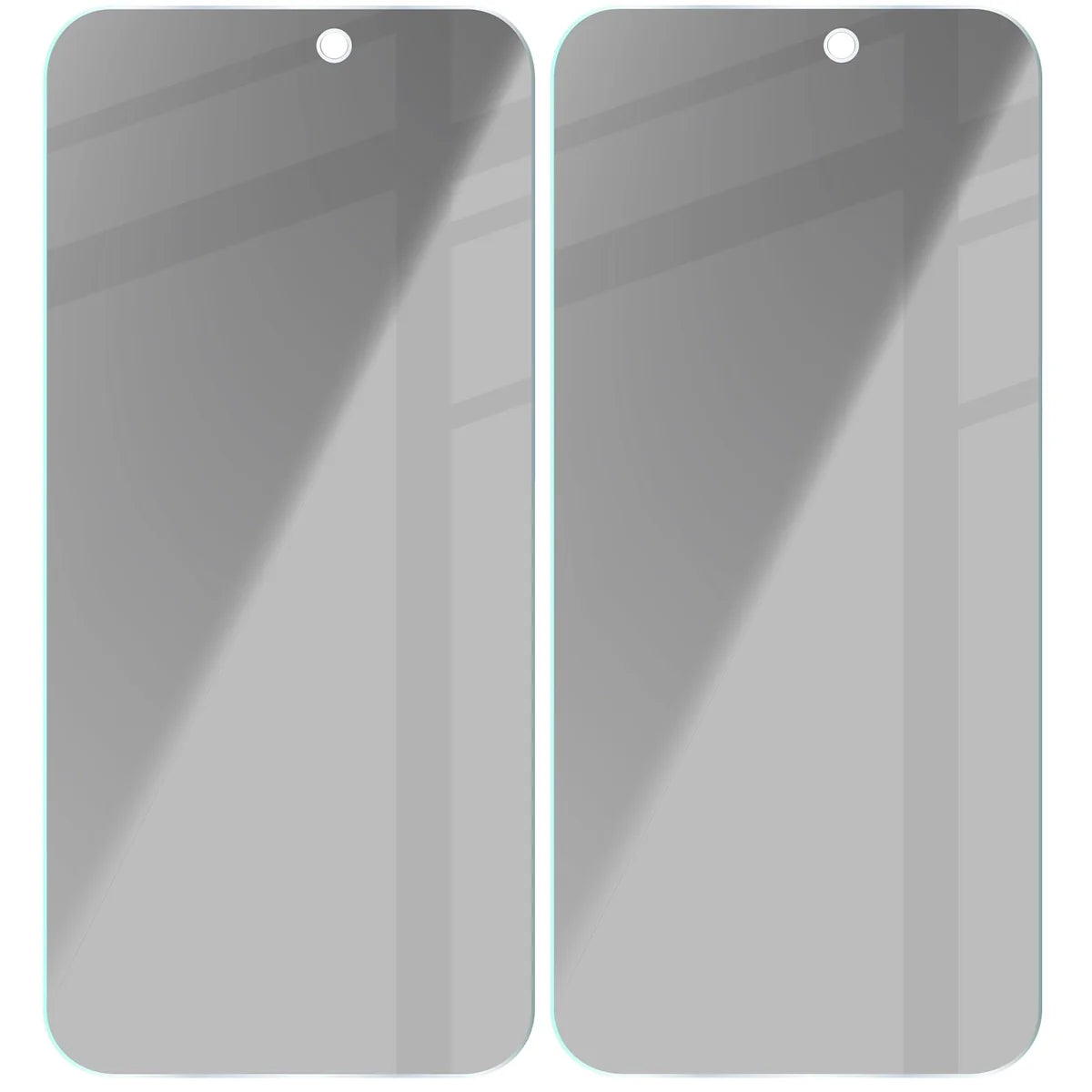 Gehärtetes Glas mit Privatschutzfilter für iPhone 15 / 15 Pro / 16 , Bizon Glass Clear Shadow Duo, getönt, 2 Stück