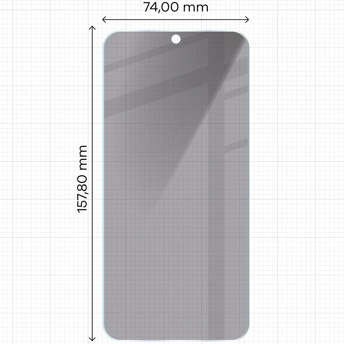 Gehärtetes Glas mit Privatschutzfilter für Galaxy M35 5G / A35 5G / A55 5G, Bizon Glass Clear Shadow Duo, getönt, 2 Stück