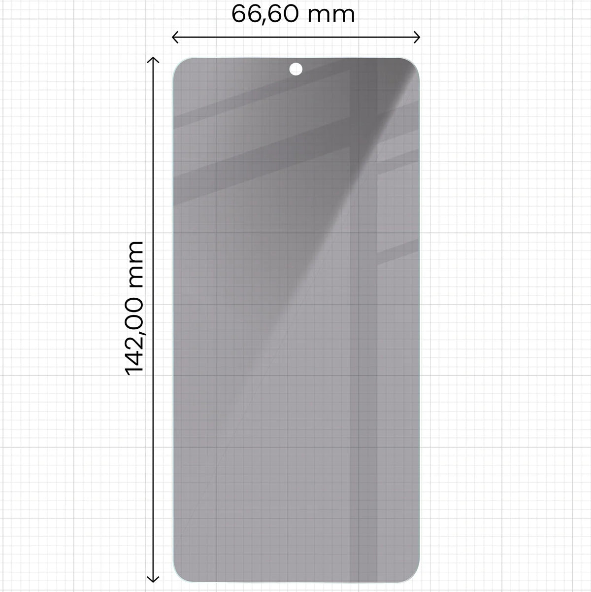 Gehärtetes Glas mit Privatschutzfilter für Galaxy S23, Bizon Glass Clear Shadow Duo, getönt, 2 Stück