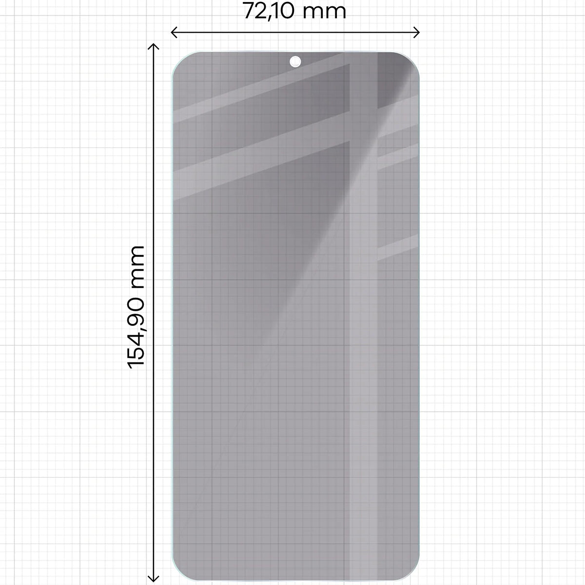 Gehärtetes Glas mit Privatschutzfilter für Galaxy S25 Plus / S24 Plus, Bizon Glass Clear Shadow Duo, getönt, 2 Stück