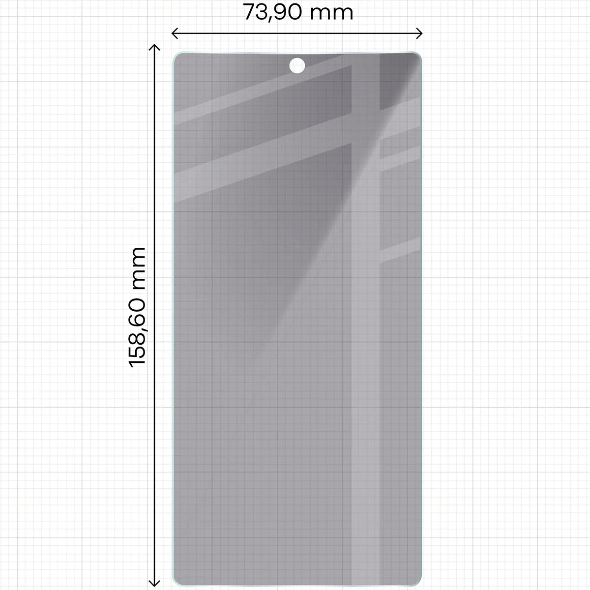 Gehärtetes Glas mit Privatschutzfilter für Galaxy S25 Ultra, Bizon Glass Clear Shadow Duo, getönt, 2 Stück