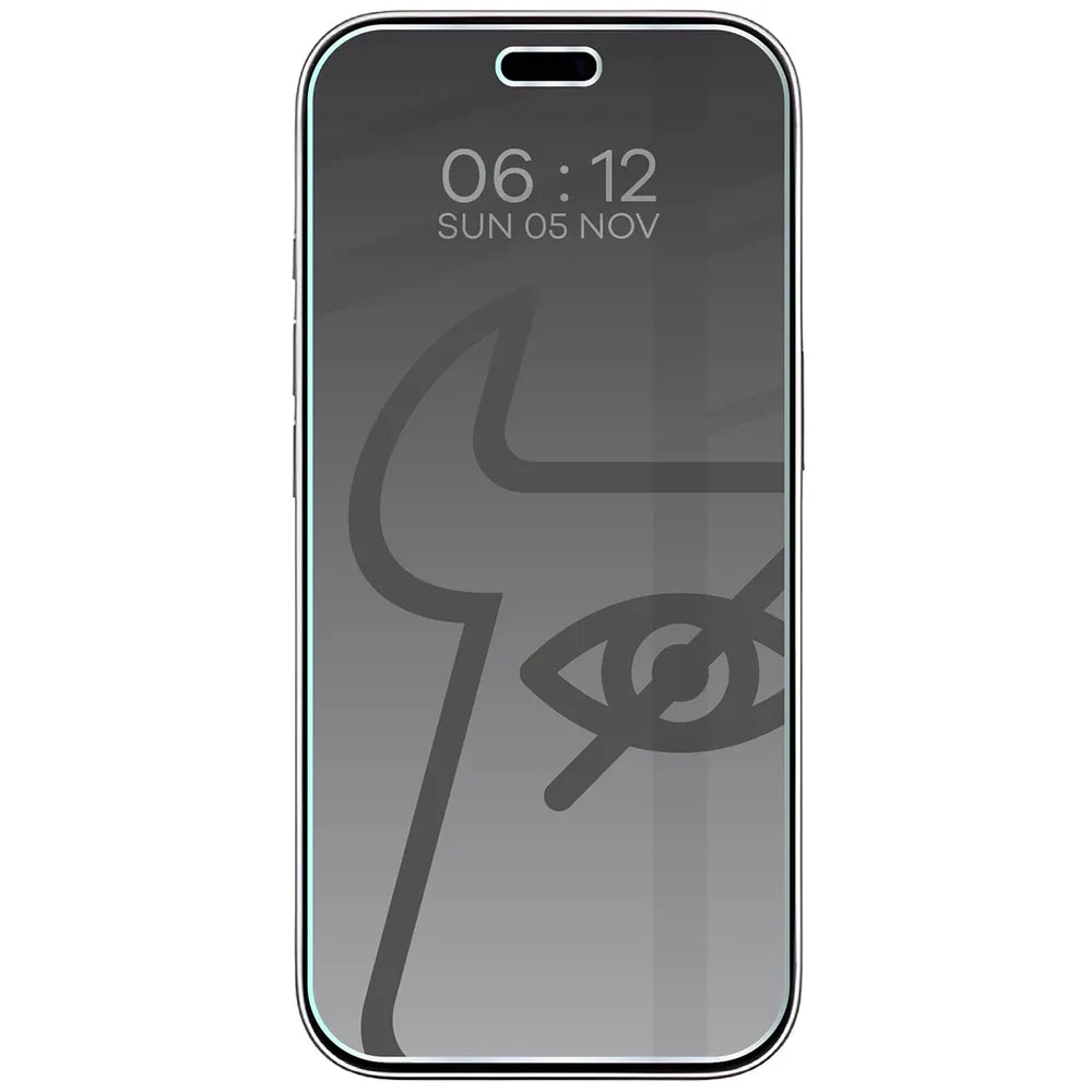 Gehärtetes Glas mit Privatschutzfilter für iPhone 18 Pro, Bizon Glass Clear Shadow Duo, getönt, 2 Stück (3/4)