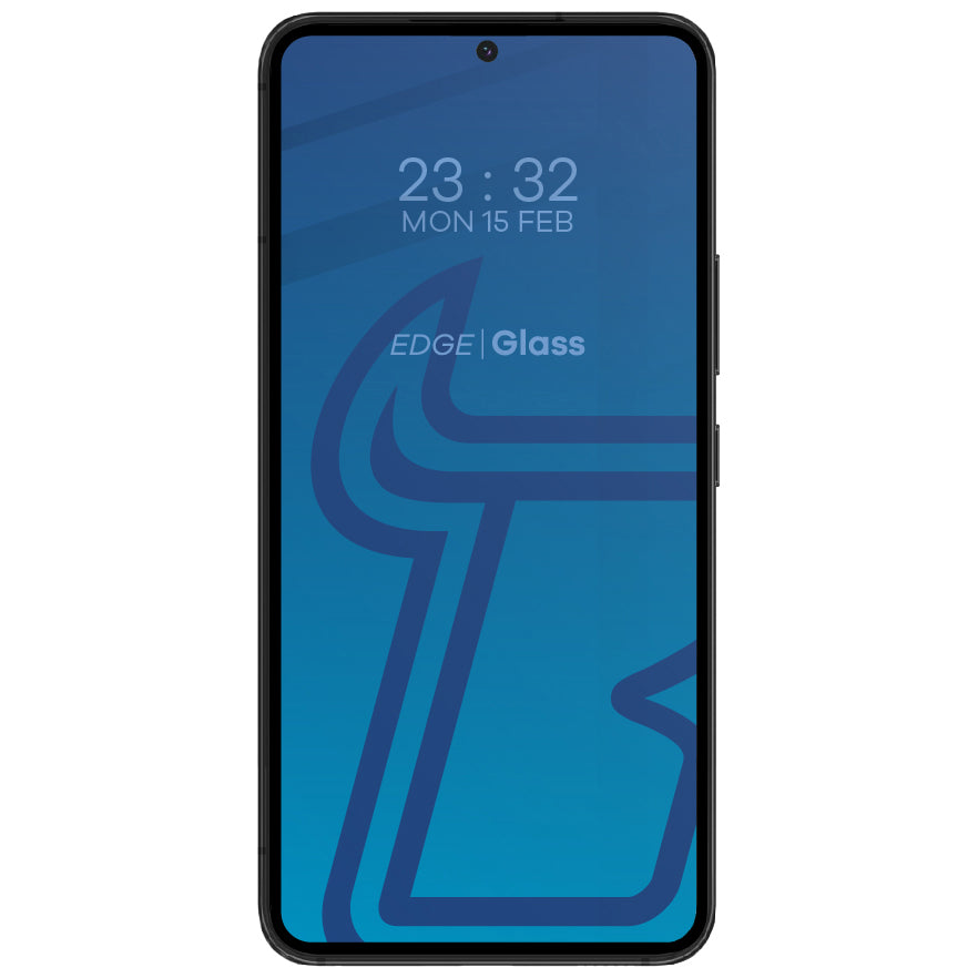 Gehärtetes Glas Bizon Glass Edge für Galaxy S22, Schwarz