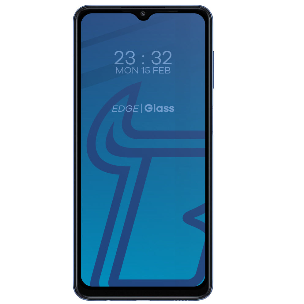 Gehärtetes Glas Bizon Glass Edge für Galaxy A12 / M12, Schwarz