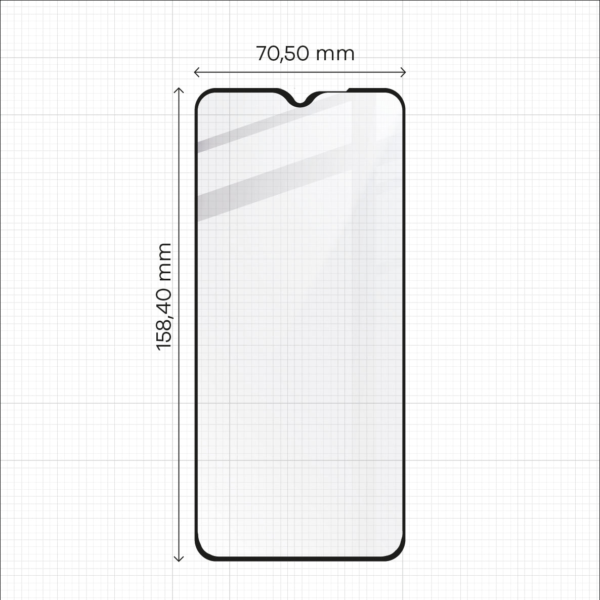 Gehärtetes Glas Bizon Glass Edge für Galaxy A32 5G, Schwarz