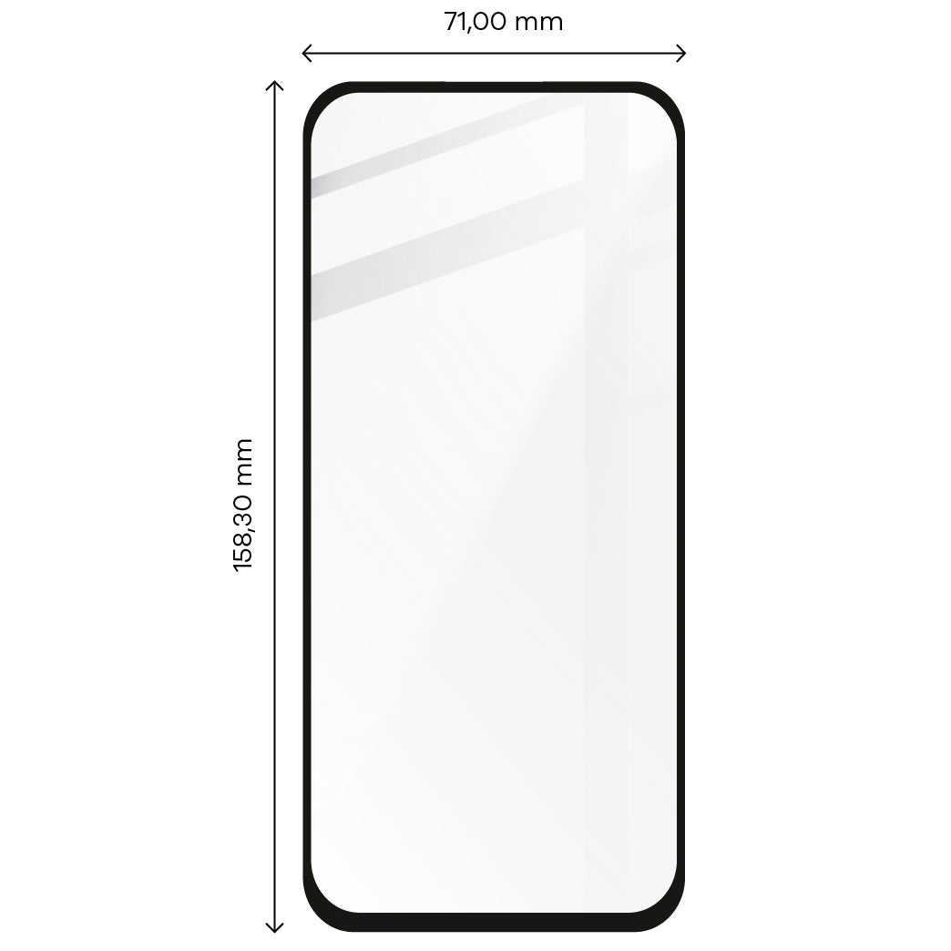 Gehärtetes Glas Bizon Glass Edge für Galaxy A71, schwarzer Rahmen