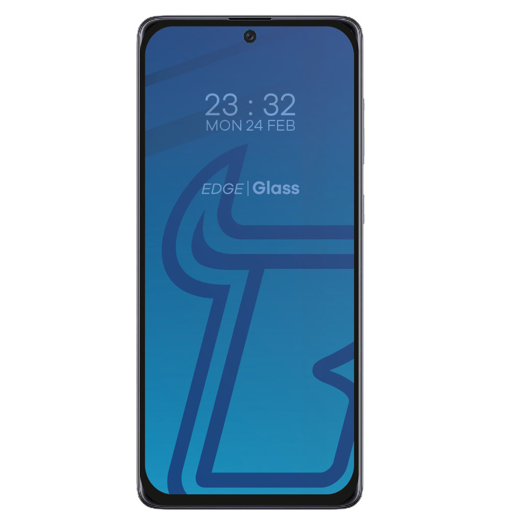 Gehärtetes Glas Bizon Glass Edge für Galaxy A71, schwarzer Rahmen