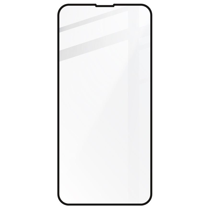 Gehärtetes Glas Bizon Glass Edge für iPhone 13 / iPhone 13 Pro, schwarzer Rahmen