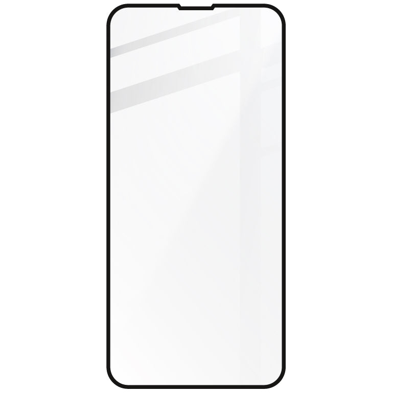 Gehärtetes Glas Bizon Glass Edge für iPhone 13 Mini, schwarzer Rahmen