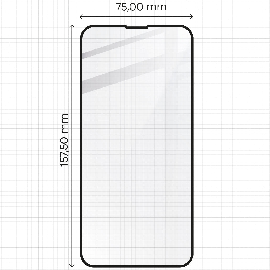 Gehärtetes Glas Bizon Glass Edge für iPhone 13 Pro Max, schwarzer Rahmen