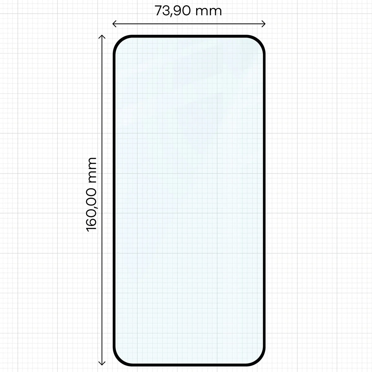 Gehärtetes Glas für Nothing Phone (4b), Bizon Glass Edge, Schwarzer Rahmen (2/4)