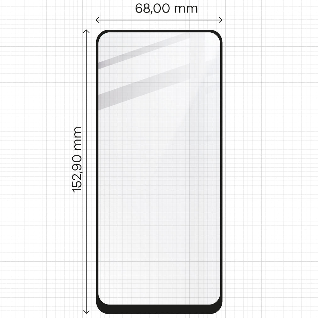 Gehärtetes Glas Bizon Glass Edge für Oppo Reno 5 5G, Schwarz