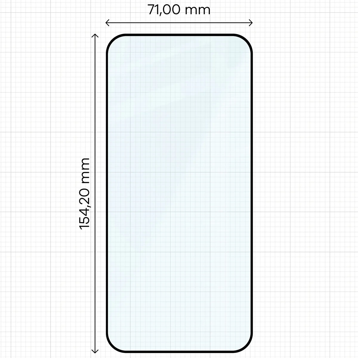 Gehärtetes Glas für Oppo Reno16 F / Reno16 FS, Bizon Glass Edge, Schwarzer Rahmen (2/4)