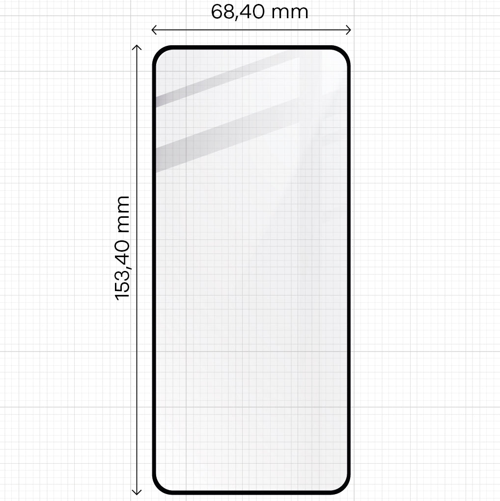 Gehärtetes Glas Bizon Glass Edge für Realme 9 4G / Realme 9 Pro+, Schwarz