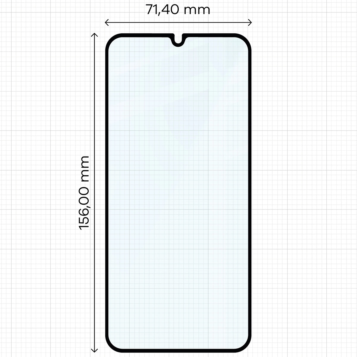 Gehärtetes Glas Bizon Glass Edge 2 für Galaxy M34 5G, schwarz
