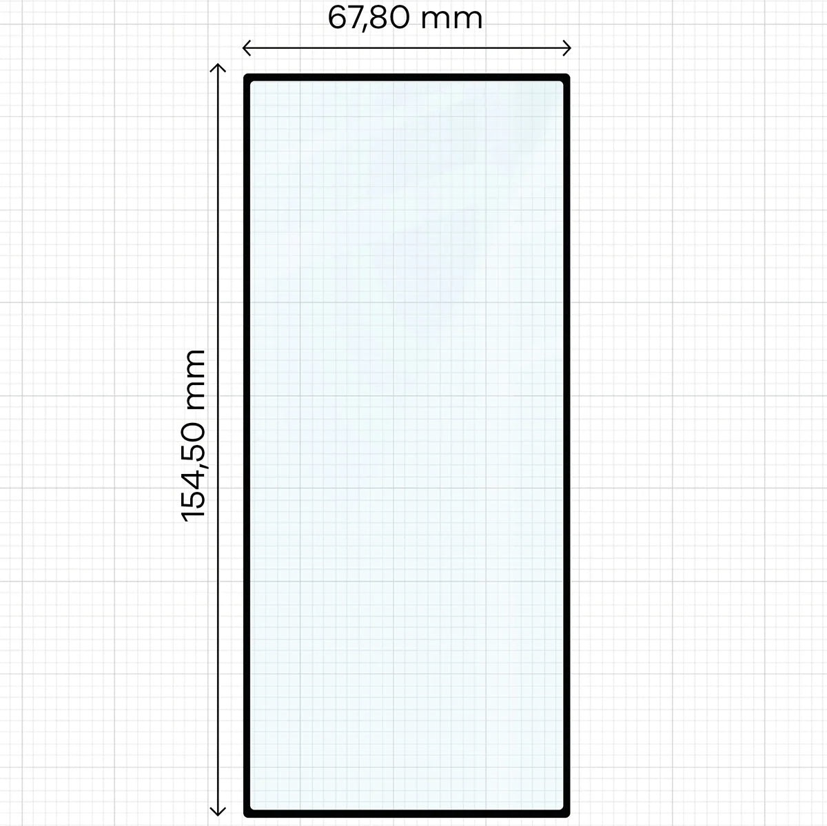 Gehärtetes Glas für Galaxy Z Fold7, Bizon Glass Edge 2, Schwarzer Rahmen