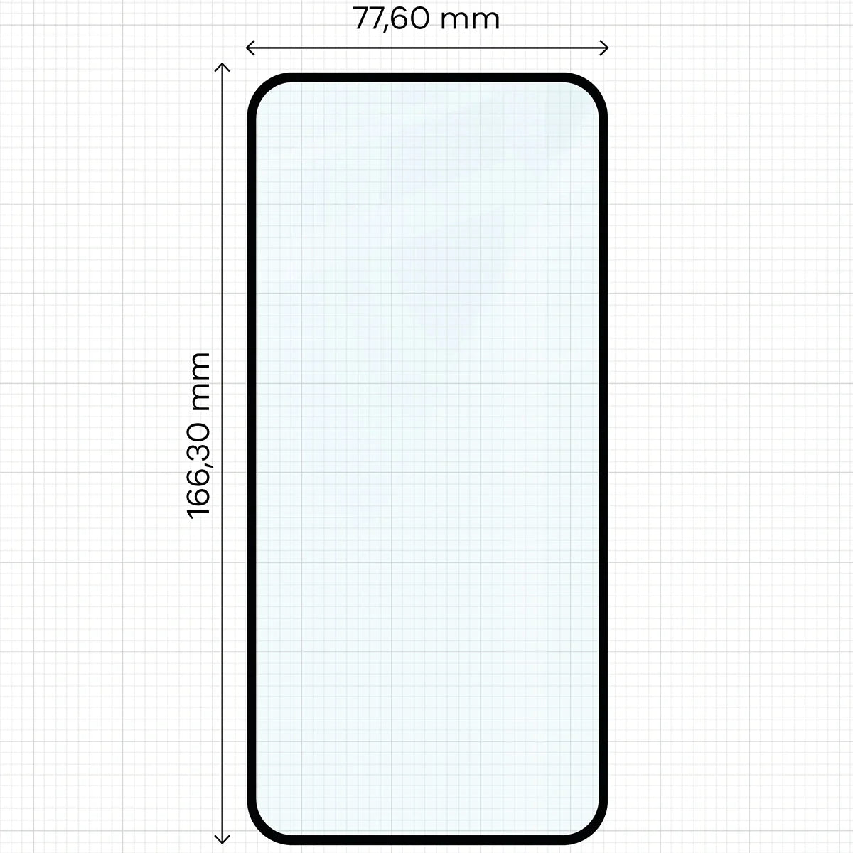 Gehärtetes Glas für Xiaomi Redmi 15 4G / 5G / POCO M7 4G, Bizon Glass Edge 2, Schwarzer Rahmen