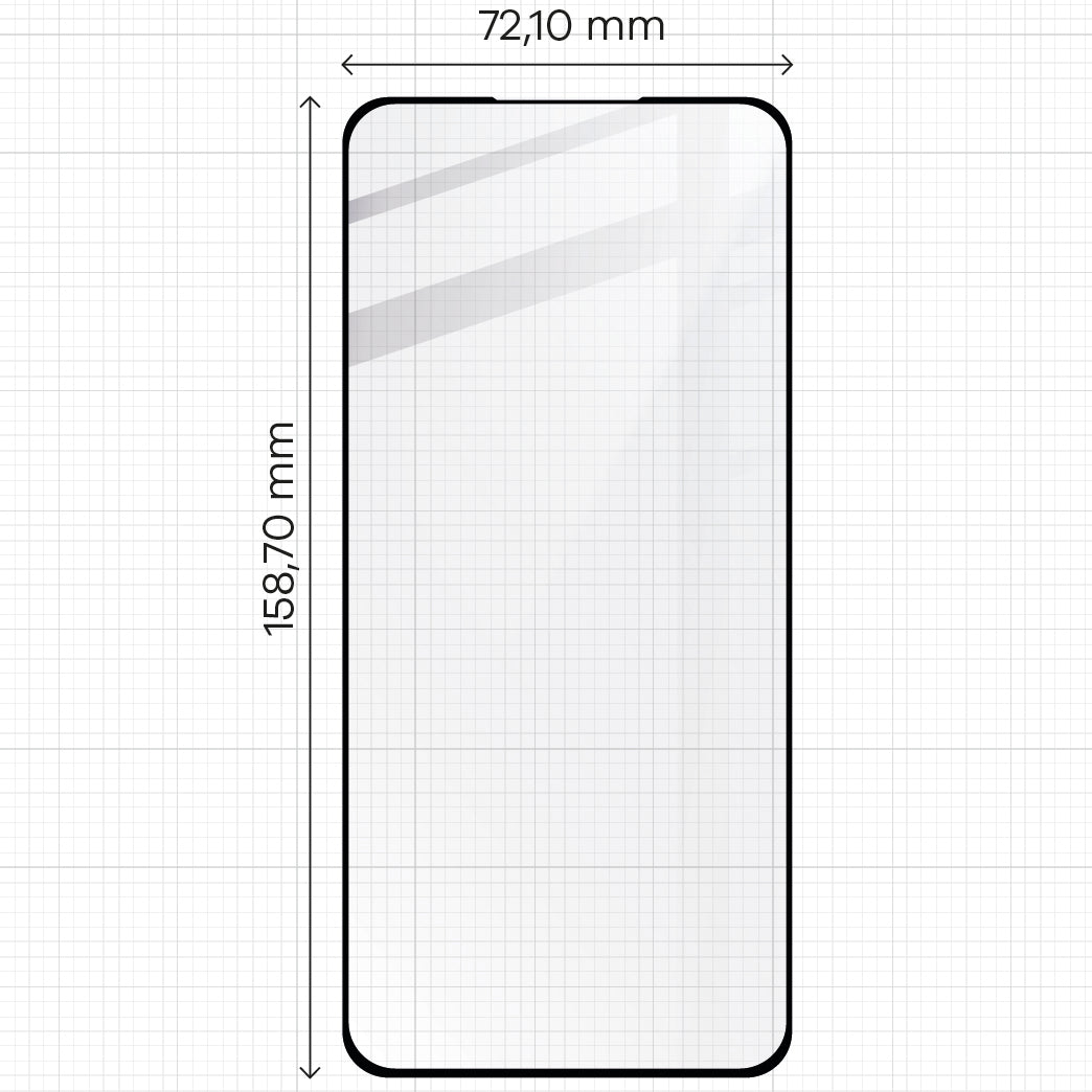 Gehärtetes Glas Bizon Glass Edge für Xiaomi 13 Pro, Schwarz