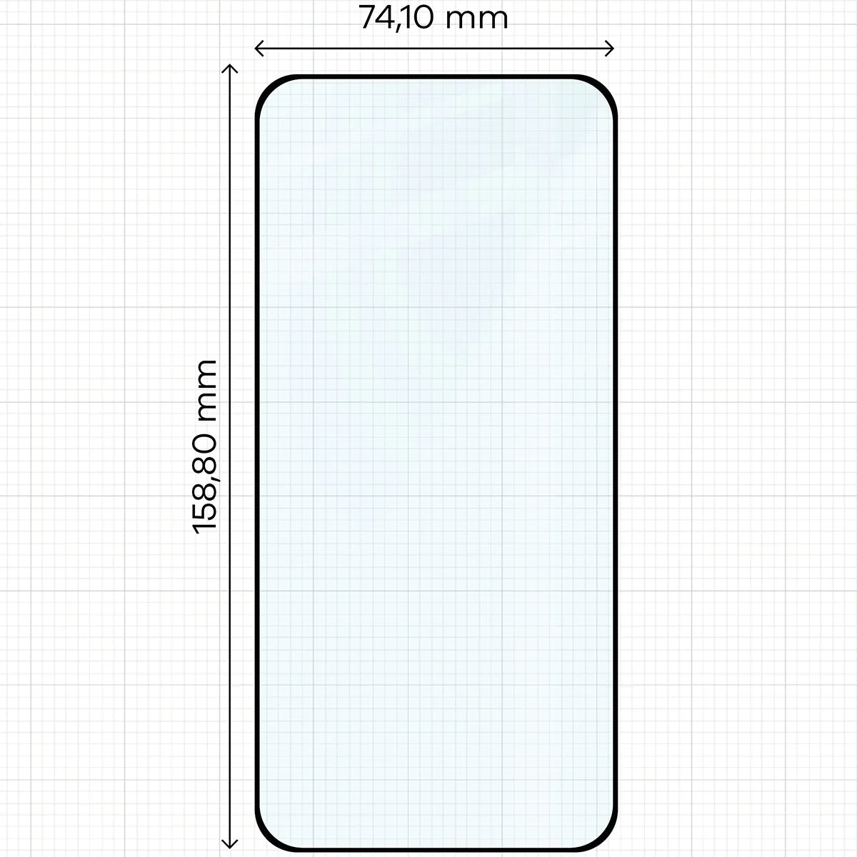 Gehärtetes Glas für Xiaomi POCO F7, Bizon Glass Edge 2, Schwarzer Rahmen