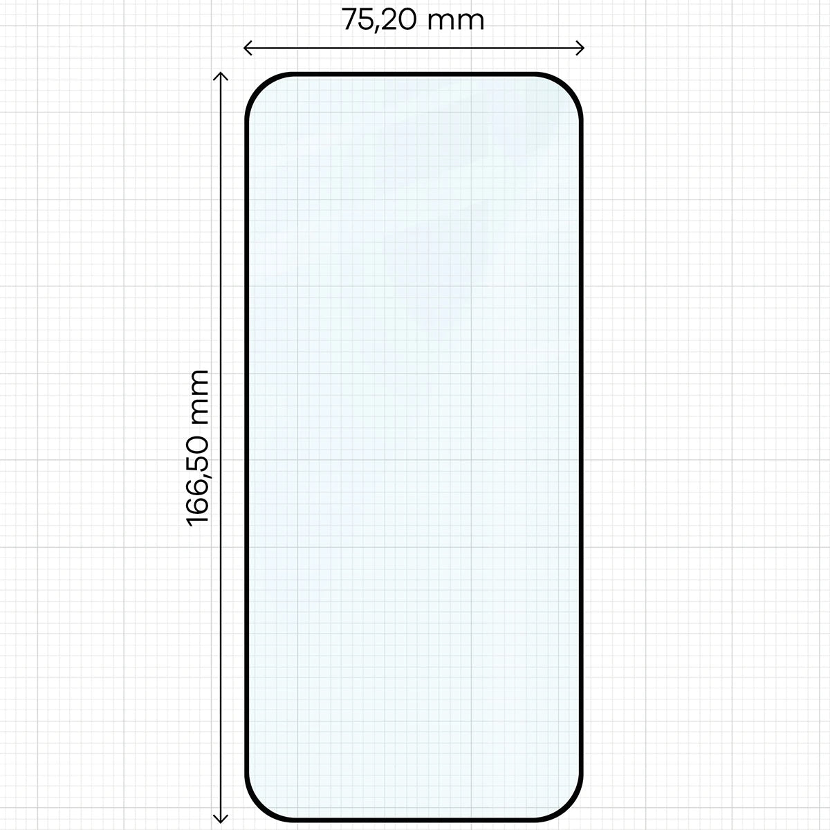 Gehärtetes Glas für Xiaomi Redmi 17 4G/5G, Bizon Glass Edge, Schwarzer Rahmen (2/4)