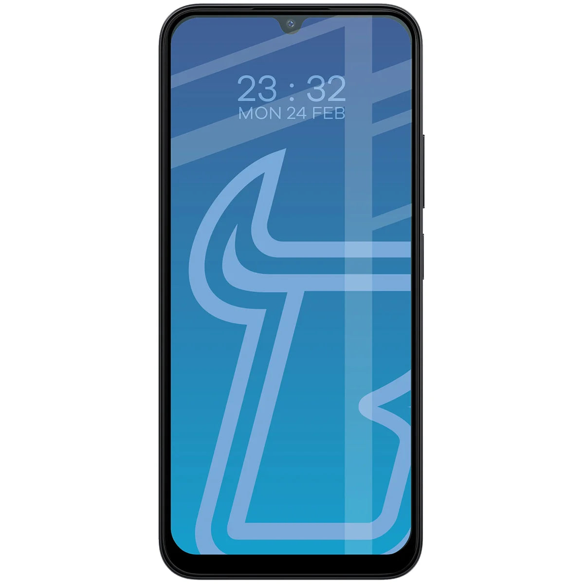 Gehärtetes Glas für Xiaomi Redmi A7 Pro 4G, Bizon Glass Edge, Schwarzer Rahmen