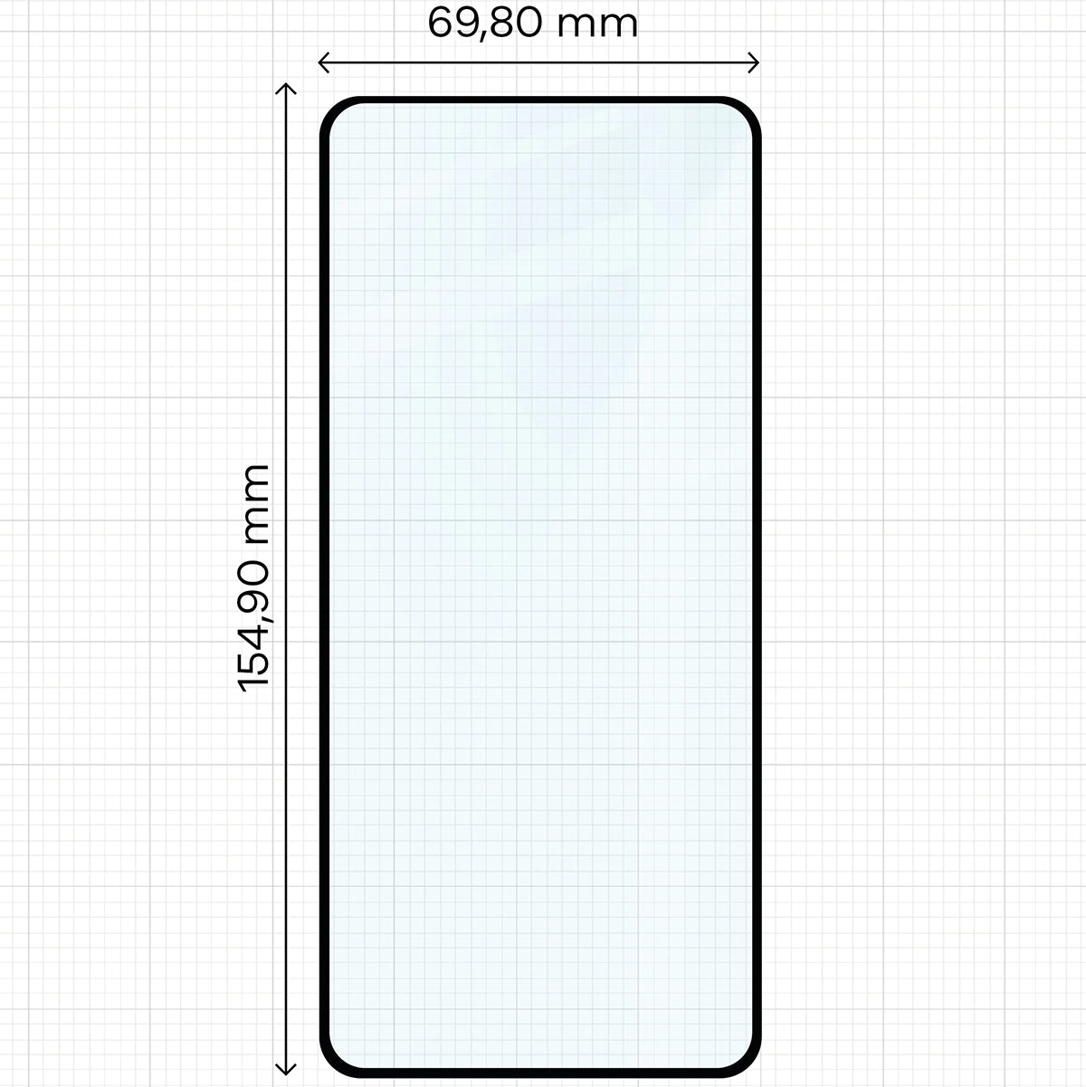 Gehärtetes Glas Bizon Glass Edge für Redmi Note 11 / 11s, Schwarz