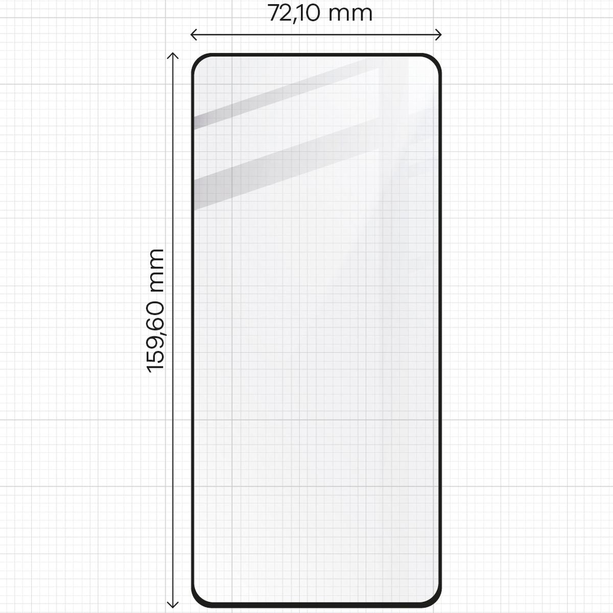 Gehärtetes Glas für Asus ROG Phone 8 / 8 Pro, Asus Zenfone 11 Ultra, Bizon Glass Edge 2, schwarz