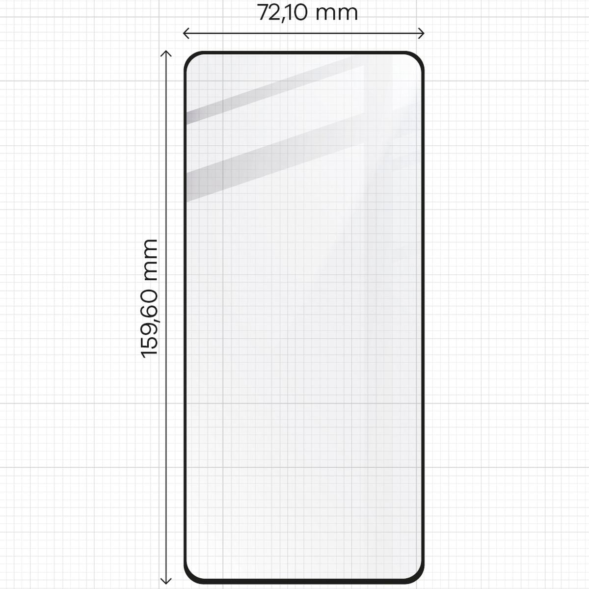 Gehärtetes Glas für Asus ROG Phone 9 / 9 Pro / 8 / 8 Pro, Asus Zenfone 11 Ultra, Bizon Glass Edge 2, schwarz