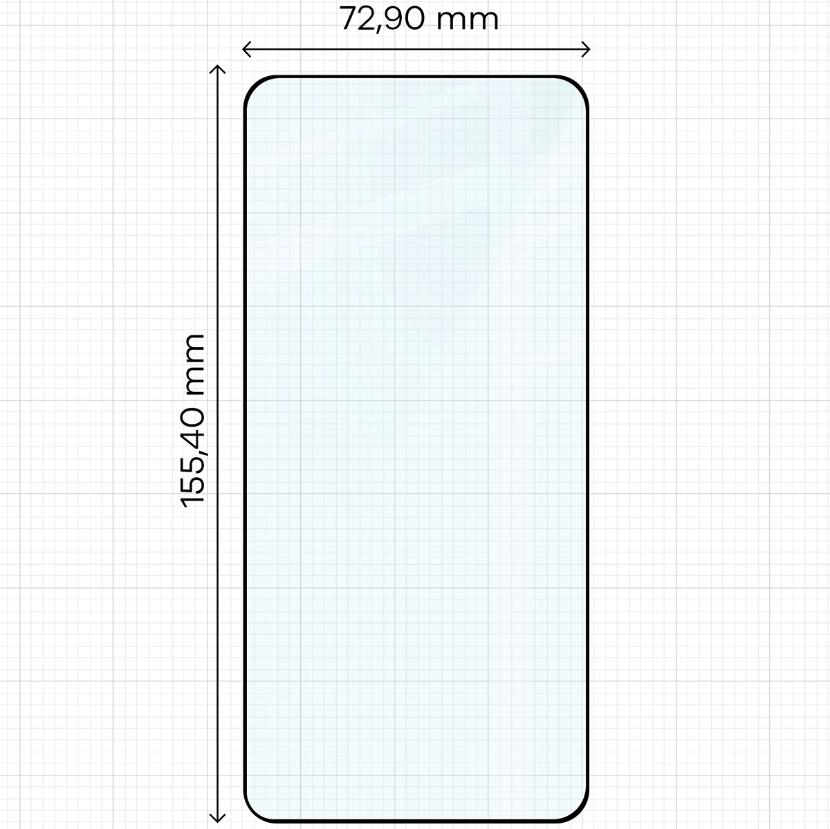 Gehärtetes Glas für Galaxy S25 Plus / S24 Plus, Bizon Glass Edge, schwarz
