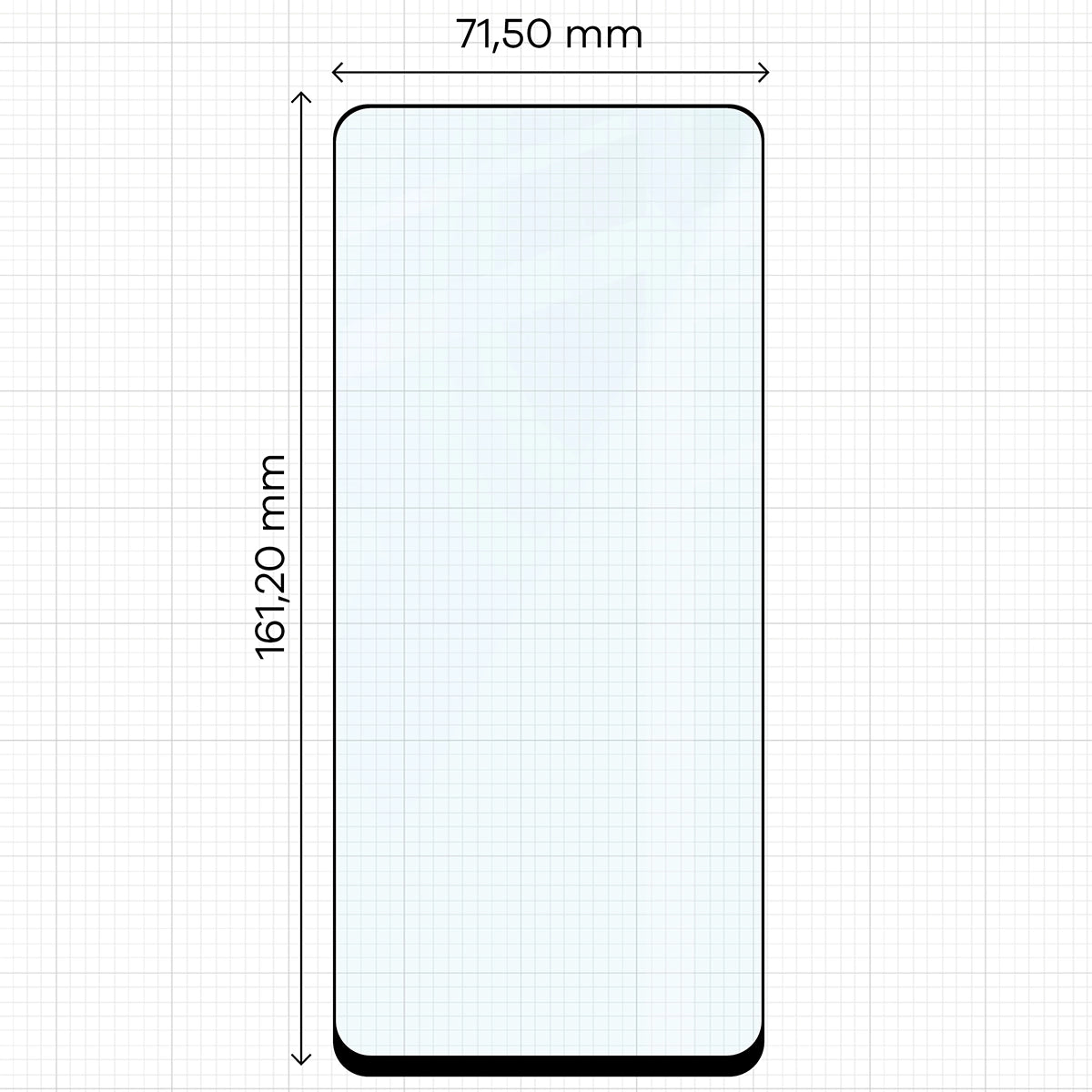 Gehärtetes Glas Bizon Glass Edge 2 für Galaxy XCover 7 Pro / 6 Pro, schwarz