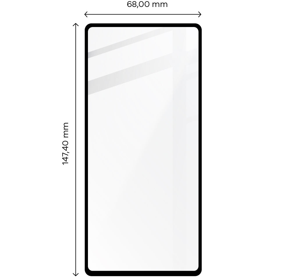 Gehärtetes Glas Bizon Glass Edge 2 für Pixel 7A, schwarz
