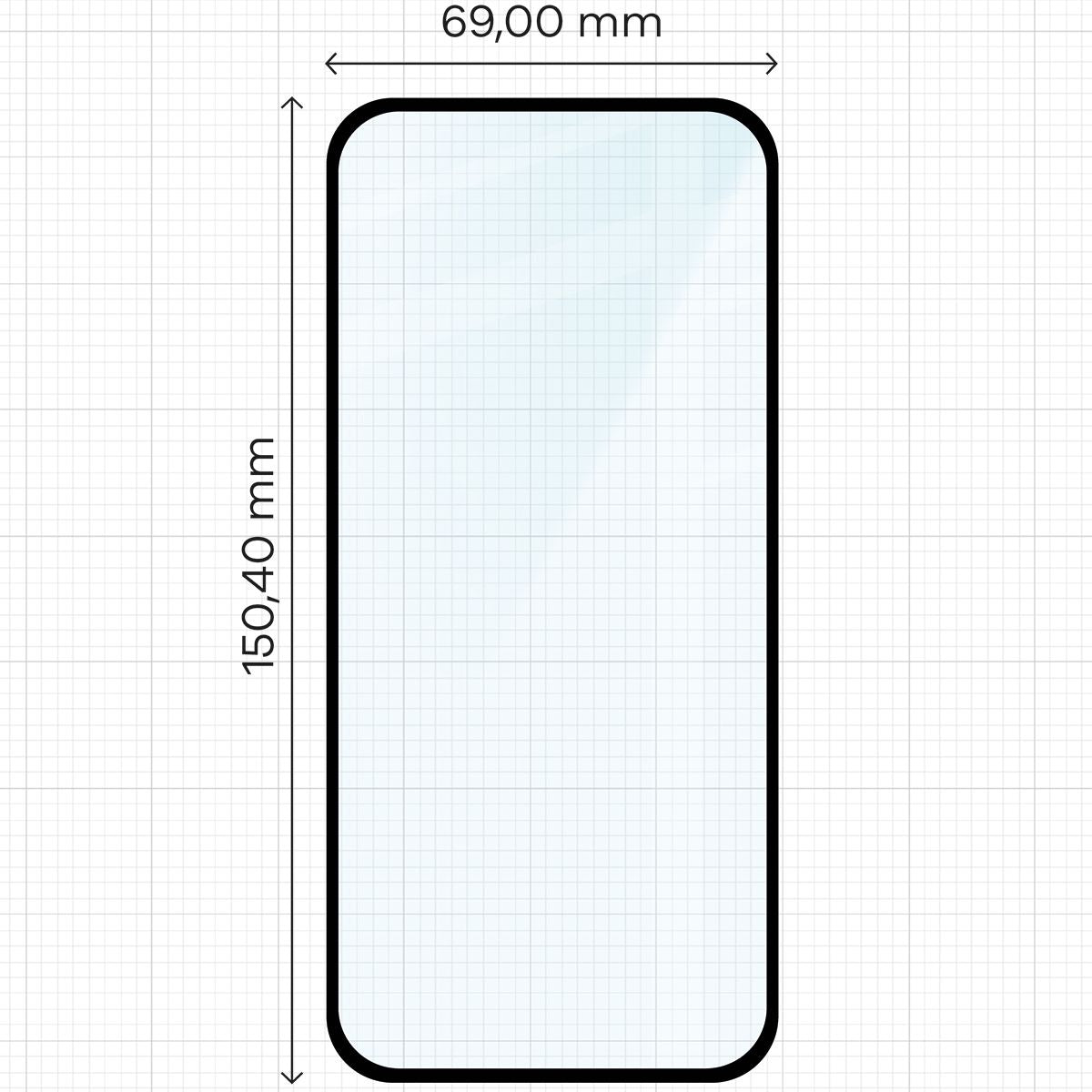 Gehärtetes Glas für Google Pixel 9a, Bizon Glass Edge, Schwarzer Rahmen