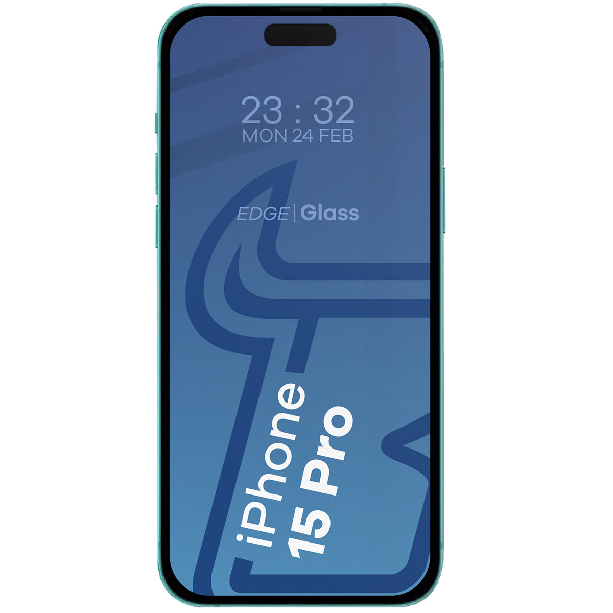 Gehärtetes Glas Bizon Glass Edge 2 für iPhone 15 Pro, schwarz