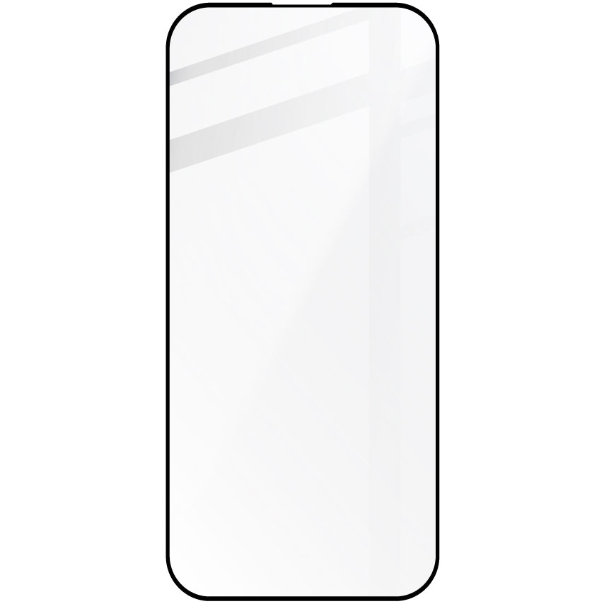 Gehärtetes Glas Bizon Glass Edge 2 für iPhone 15 Pro, schwarz