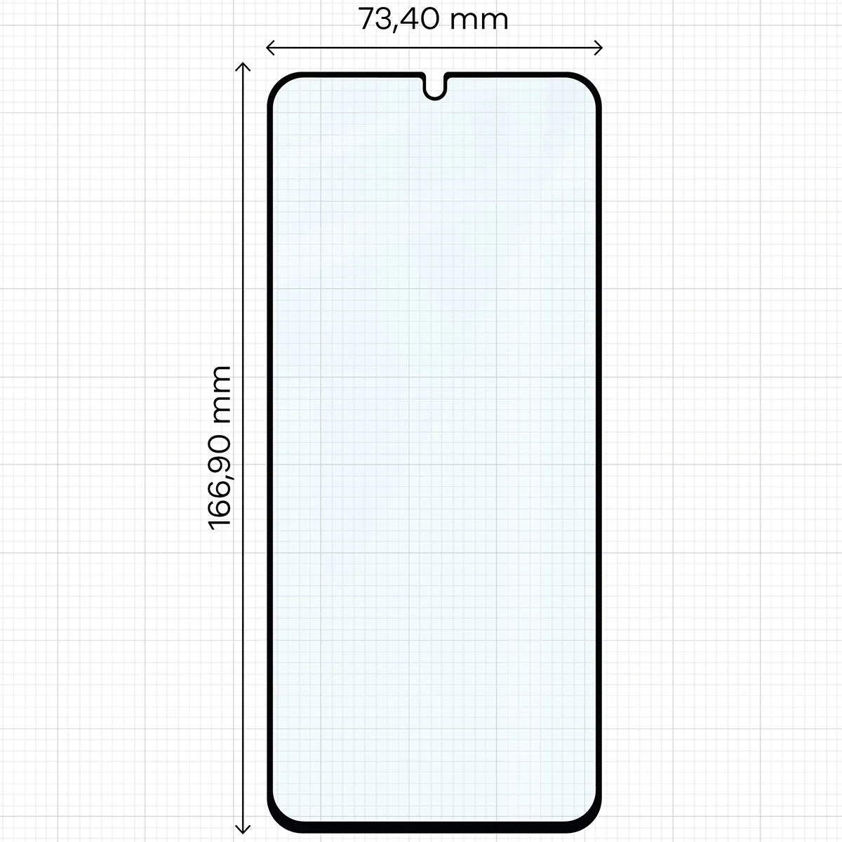 Gehärtetes Glas für Motorola Moto G06 4G / G06 Power 4G, Bizon Glass Edge 2, Schwarzer Rahmen