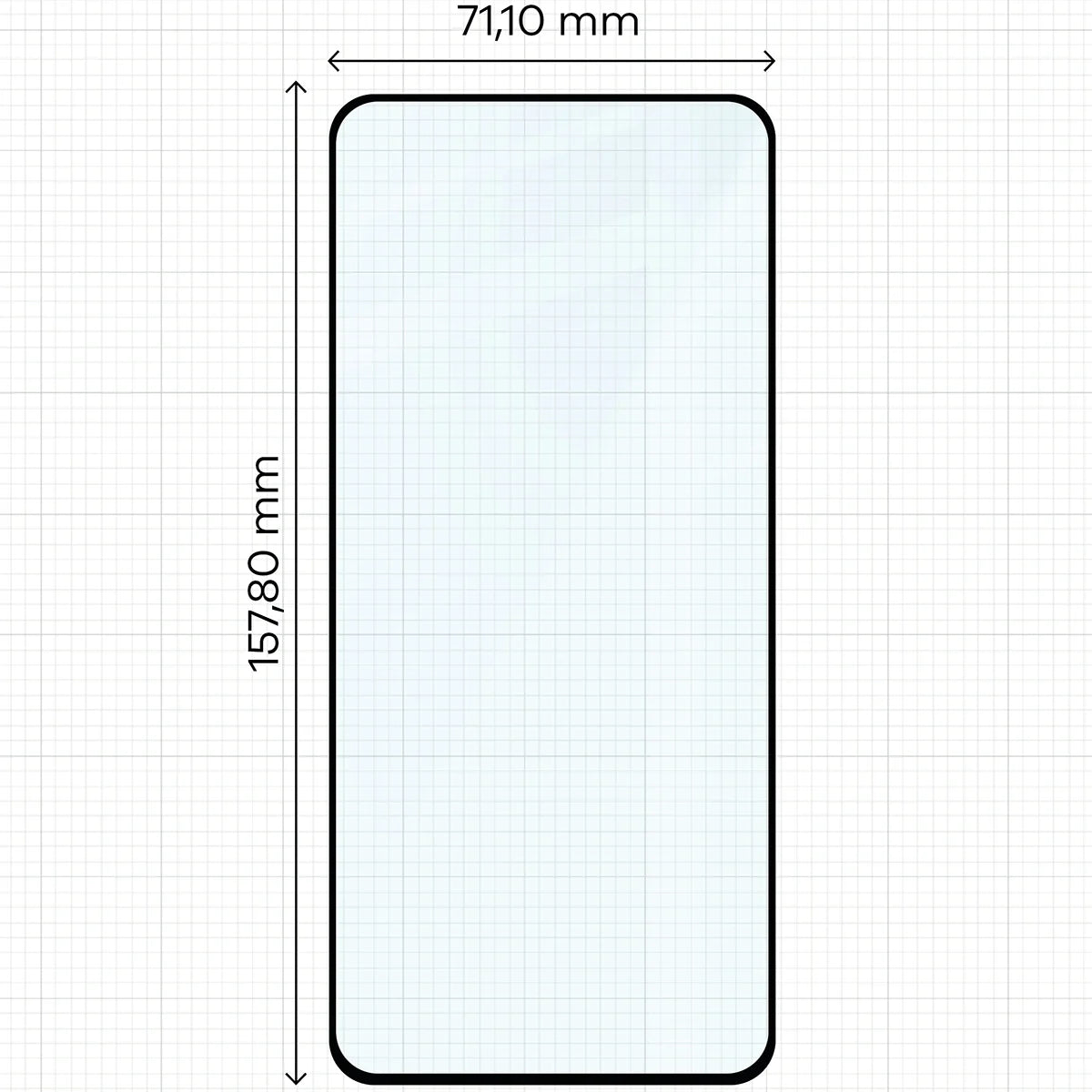 Gehärtetes Glas für Motorola Moto G86 5G / G86 Power 5G, Bizon Glass Edge 2, Schwarzer Rahmen