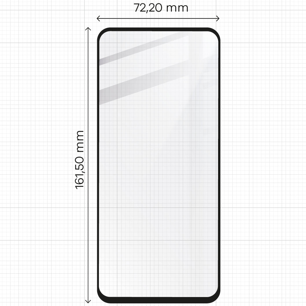Gehärtetes Glas Bizon Glass Edge 2 für Oppo A58 4G, schwarz