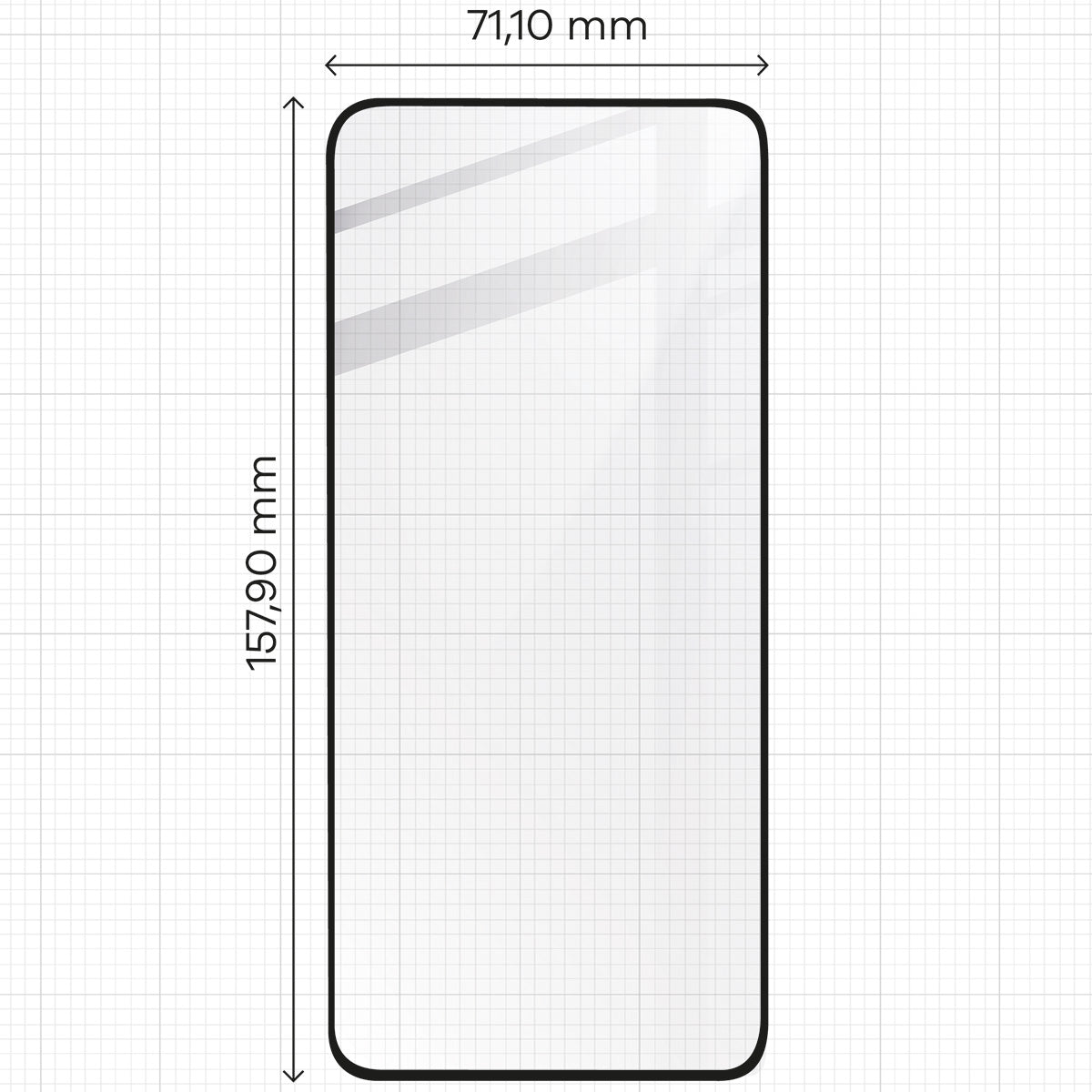 Gehärtetes Glas für Oppo Reno12 F 4G/5G/12 FS, Bizon Glass Edge 2, schwarzer Rahmen