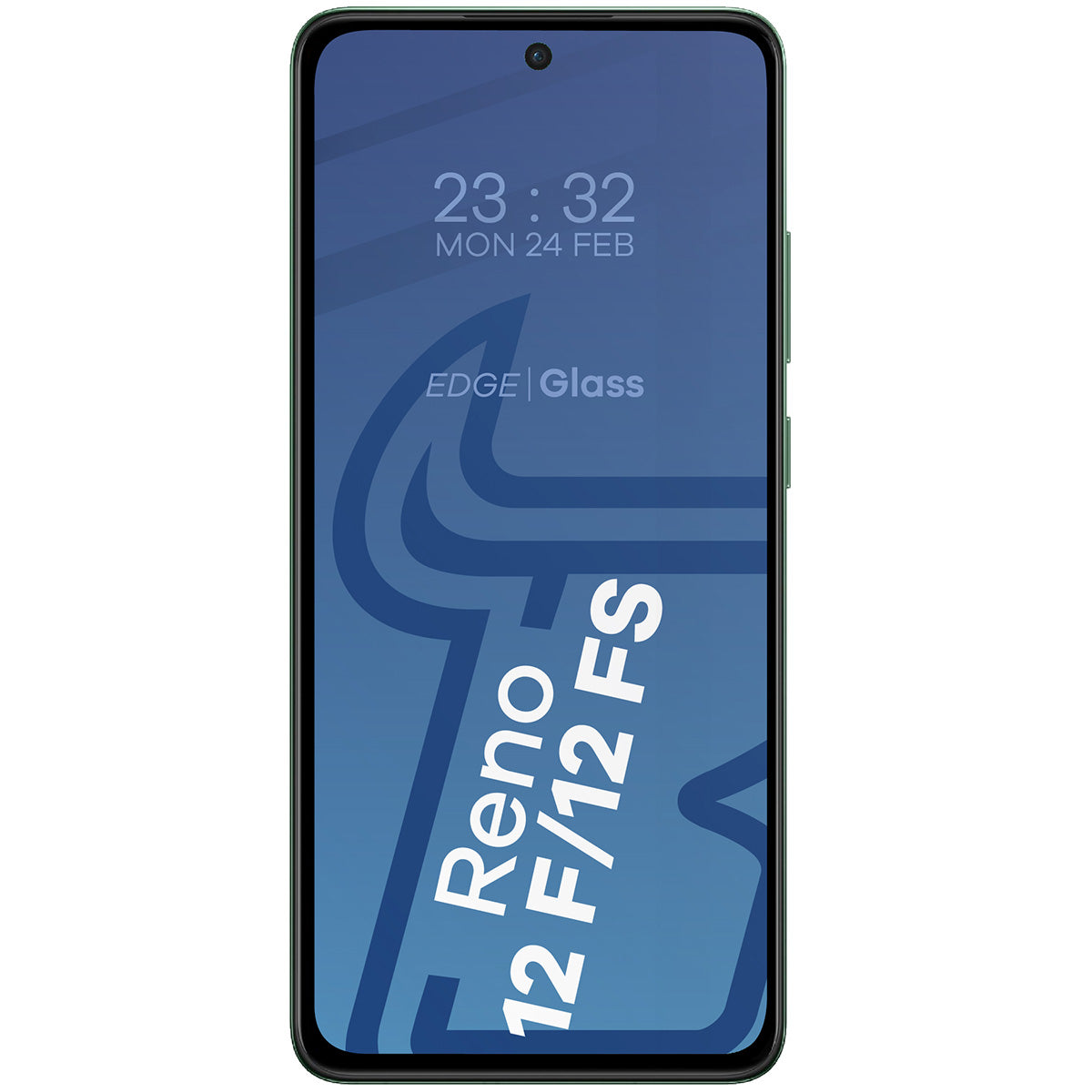 Gehärtetes Glas für Oppo Reno12 F 4G/5G/12 FS, Bizon Glass Edge 2, schwarzer Rahmen