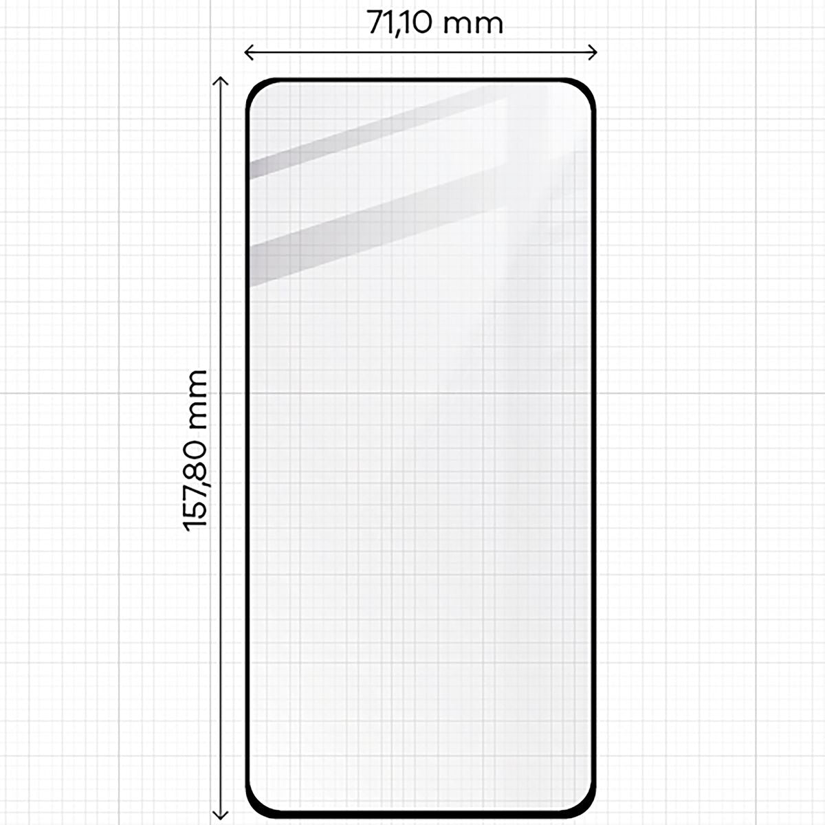 Gehärtetes Glas für Realme 12+ 5G, Bizon Glass Edge 2, Schwarz