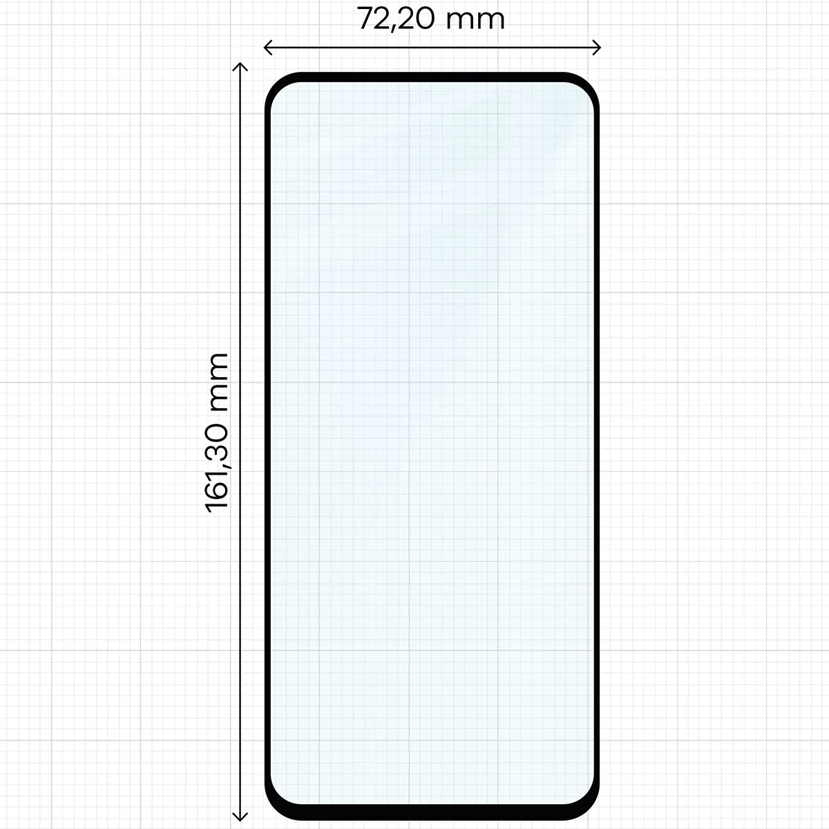 Gehärtetes Glas für Realme C71 4G, Bizon Glass Edge 2, Schwarzer Rahmen