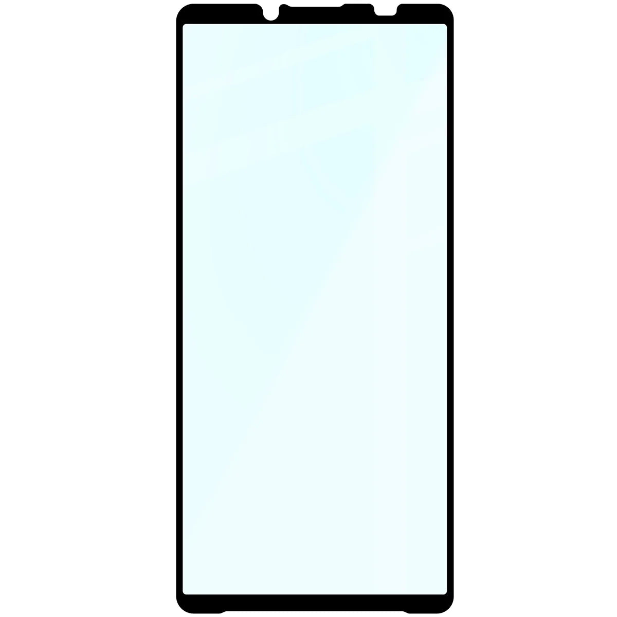 Gehärtetes Glas für Sony Xperia 10 VII, Bizon Glass Edge, Schwarzer Rahmen